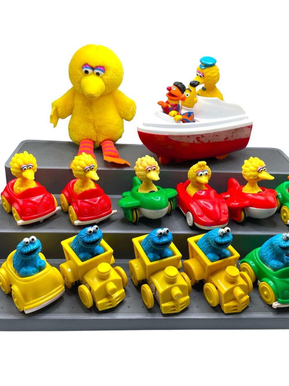 Sesame Street Vintage Illco and Applause Character Vehicles Big Bird and Friends